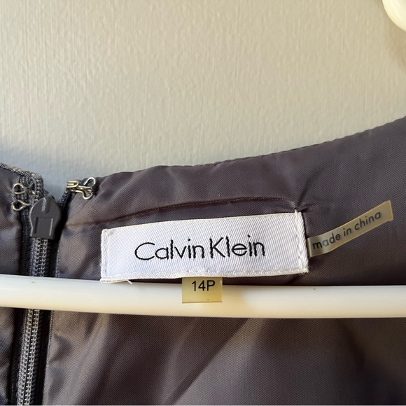 Calvin Klein sleeveless polkadot Work dress. Petite - Picture 6 of 7